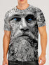 3D Graphic Printed Short Sleeve Shirts Human face